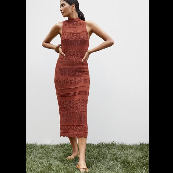 Anthropologie NWT Crochet MIDI Dress Size S - Picture 5 of 9